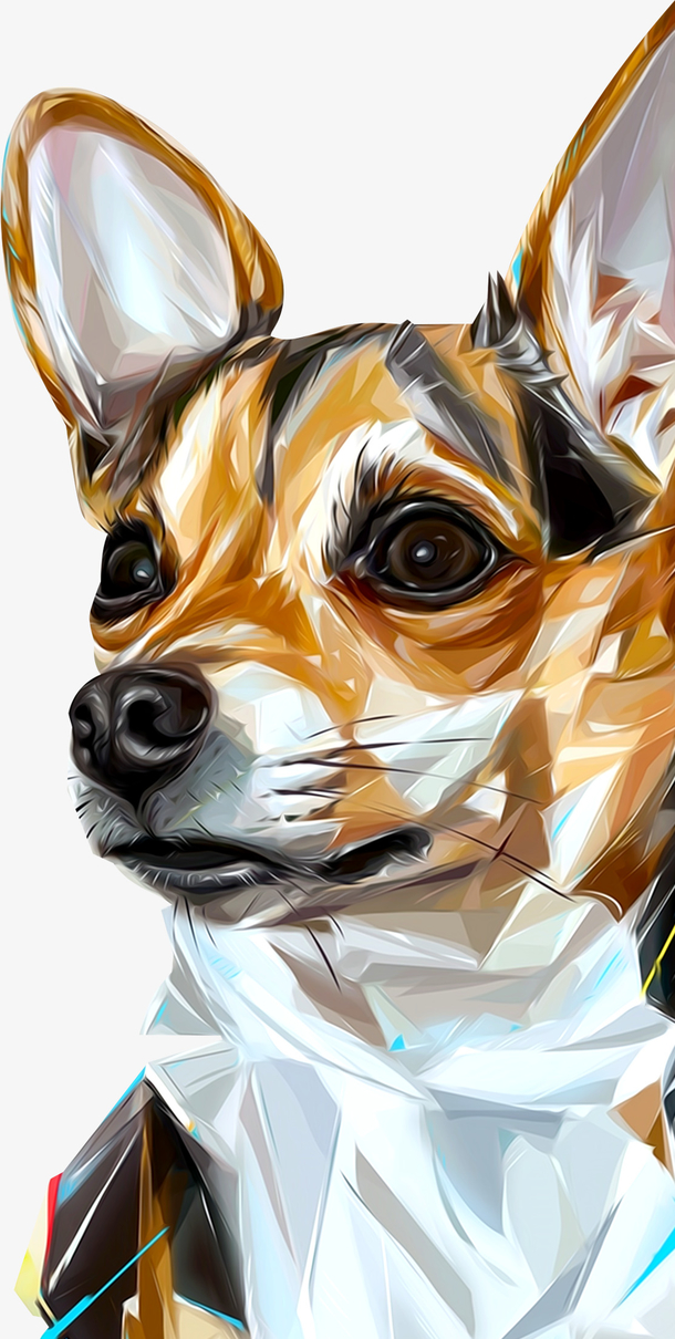 手绘创意的小狗狗