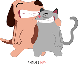 矢量图加菲猫小狗