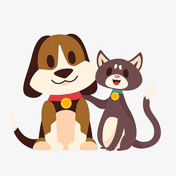 卡通动物的友谊免抠图