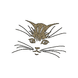 手绘线条猫