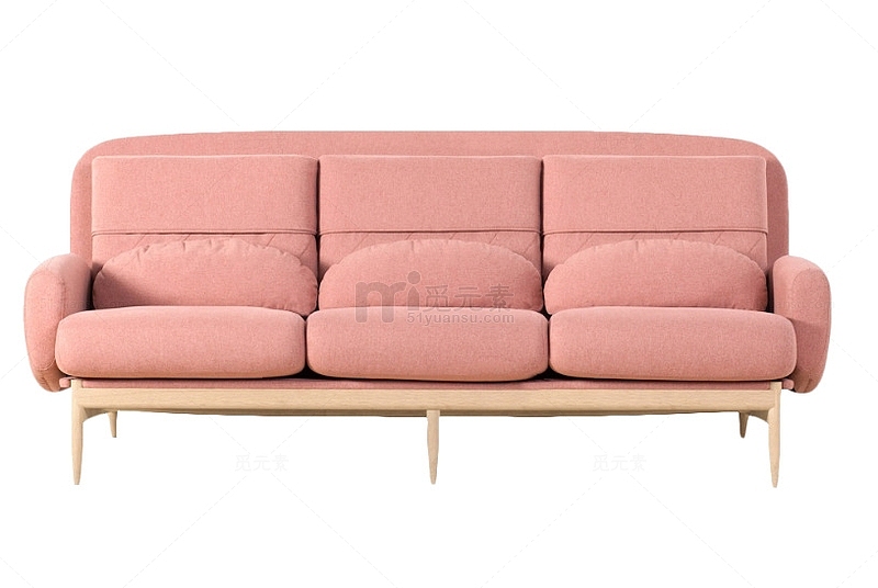 粉红色的清新沙发