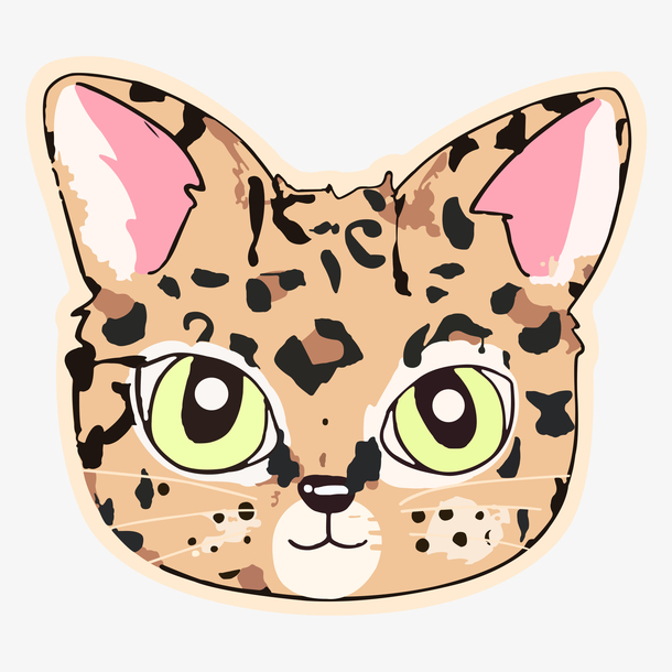 手绘动物头像装饰