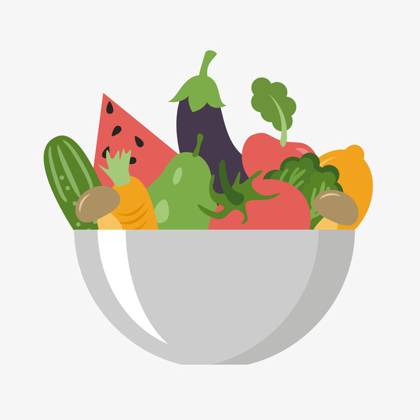 盘子里的素食食物设计