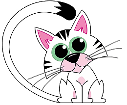 翘起的长尾巴小猫咪