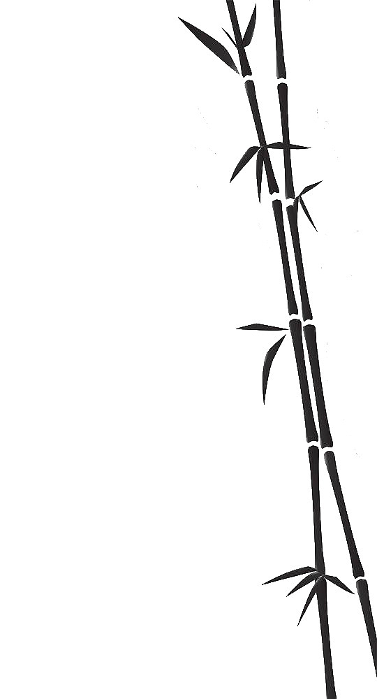 手绘黑色竹节