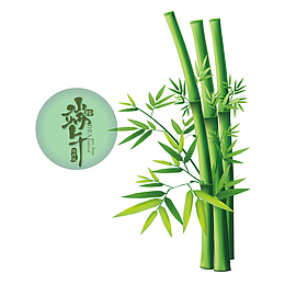 清新端午节竹子装饰