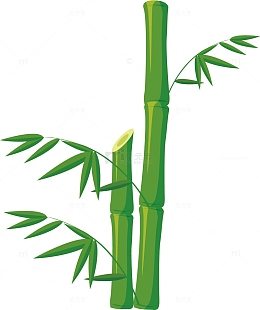 矢量图绿色自然竹子