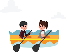夏季旅游海中皮划艇