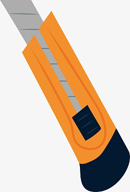 手绘劳动工具矢量裁纸刀素材