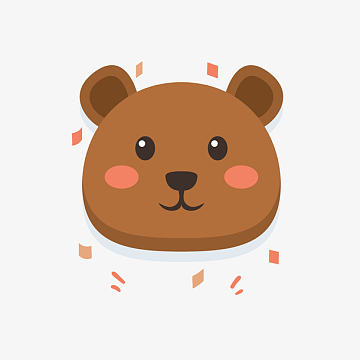 卡通小熊头像素材_卡通小熊头像图片元素-觅元素