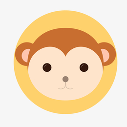 卡通可爱的小猴子贴纸设计