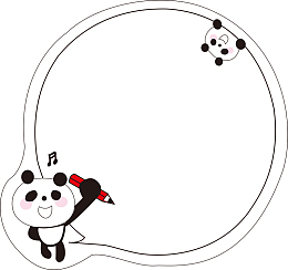 卡通熊猫便签纸设计装饰
