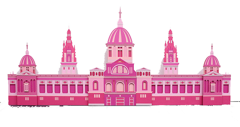 粉色建筑物