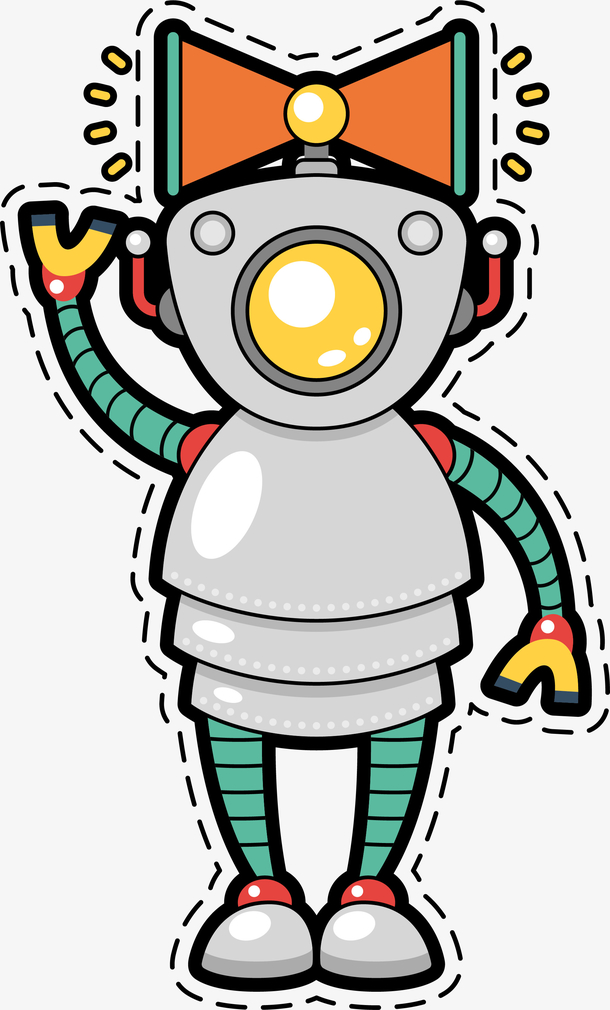卡通人工智能免抠机器人png贴纸