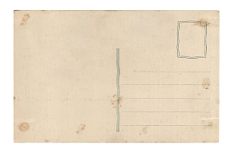 手绘名信片背面