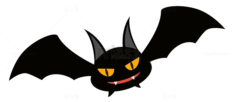 万圣节黑色蝙蝠