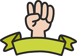 劳动节拳头标签贴纸