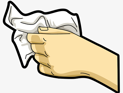 纸巾矢量卡通擦拭清洁