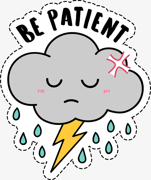 卡通乌云闪电贴纸