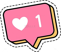 粉色卡通对话框