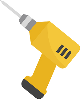 大有电钻手绘卡通素材-大有电钻png图片下载-觅元素