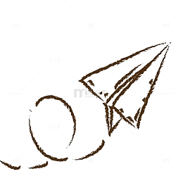 随意风纸飞机手绘
