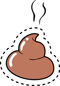 卡通手绘棕色大便