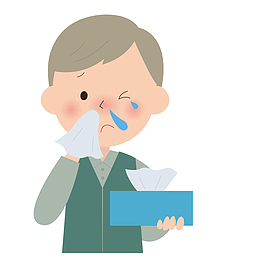 一个感冒的小孩子不舒服免扣矢量