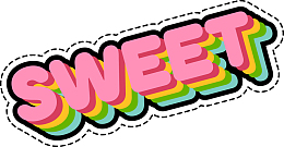 甜蜜英文立体字贴纸