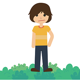 卡通手绘人物可爱小孩矢量素材