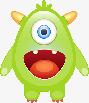 绿色卡通可爱外星人