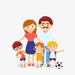 的一家人人物设计pngpng卡通家庭插画矢量图pngaipng扁平化的三代同