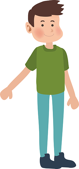 卡通小男孩矢量素材