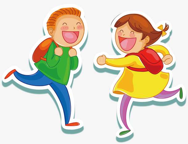 手绘卡通小孩素材