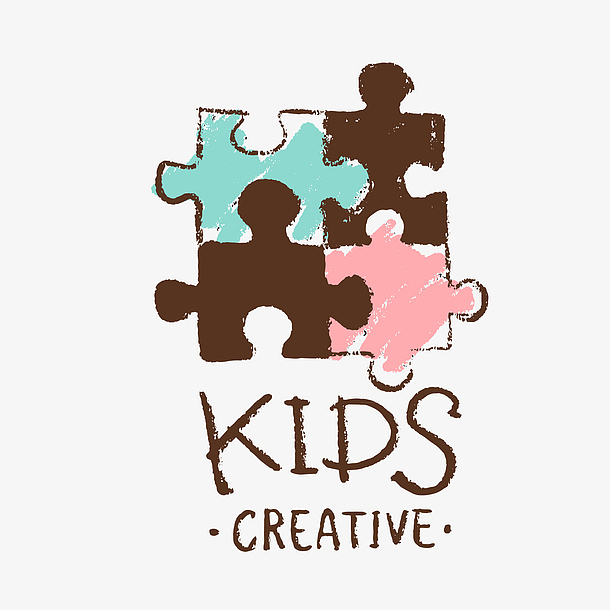 三色拼图免抠素材