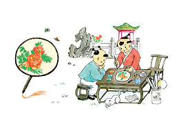 卡通装饰人物介绍海报设计古代小