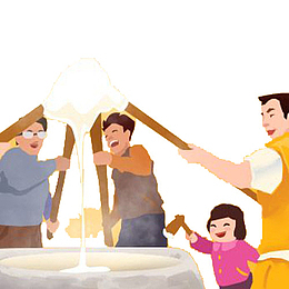 传统手工水磨年糕