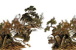 中国风山水工笔画