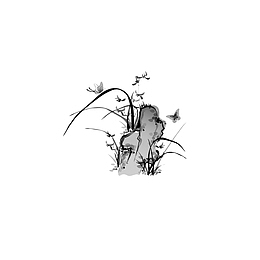 石头花鸟写意国画