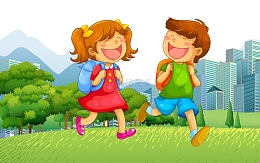 上学的小孩
