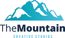 蓝色山峰轮廓矢量图