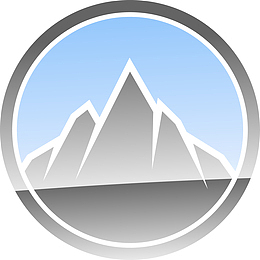 矢量圆形山脉设计图