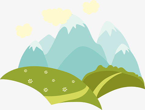 卡通山脉创意设计图
