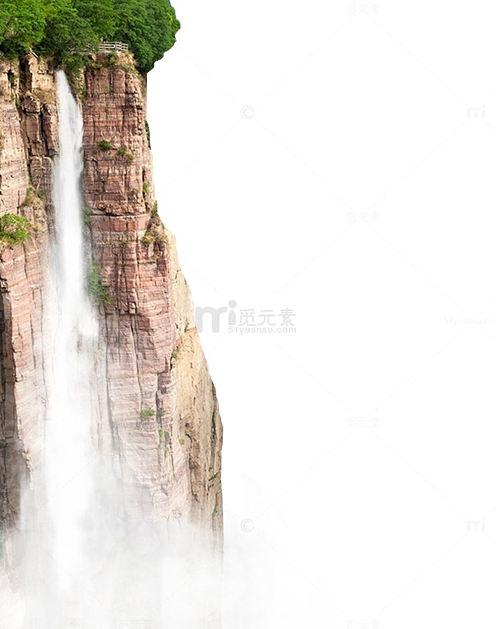 山水悬崖瀑布素材