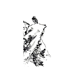 淡墨抽象山水淡墨干墨绘画