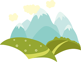 卡通山脉创意设计图