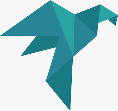 矢量图蓝色千纸鹤