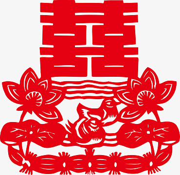 喜素材png创意结婚喜字贴纸png喜庆新浪新娘结婚庆典png圆形囍字剪纸