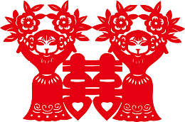 结婚贴纸矢量png图