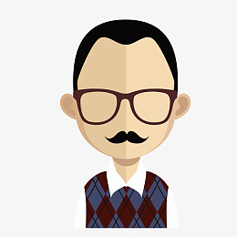 时尚中年人头像图案